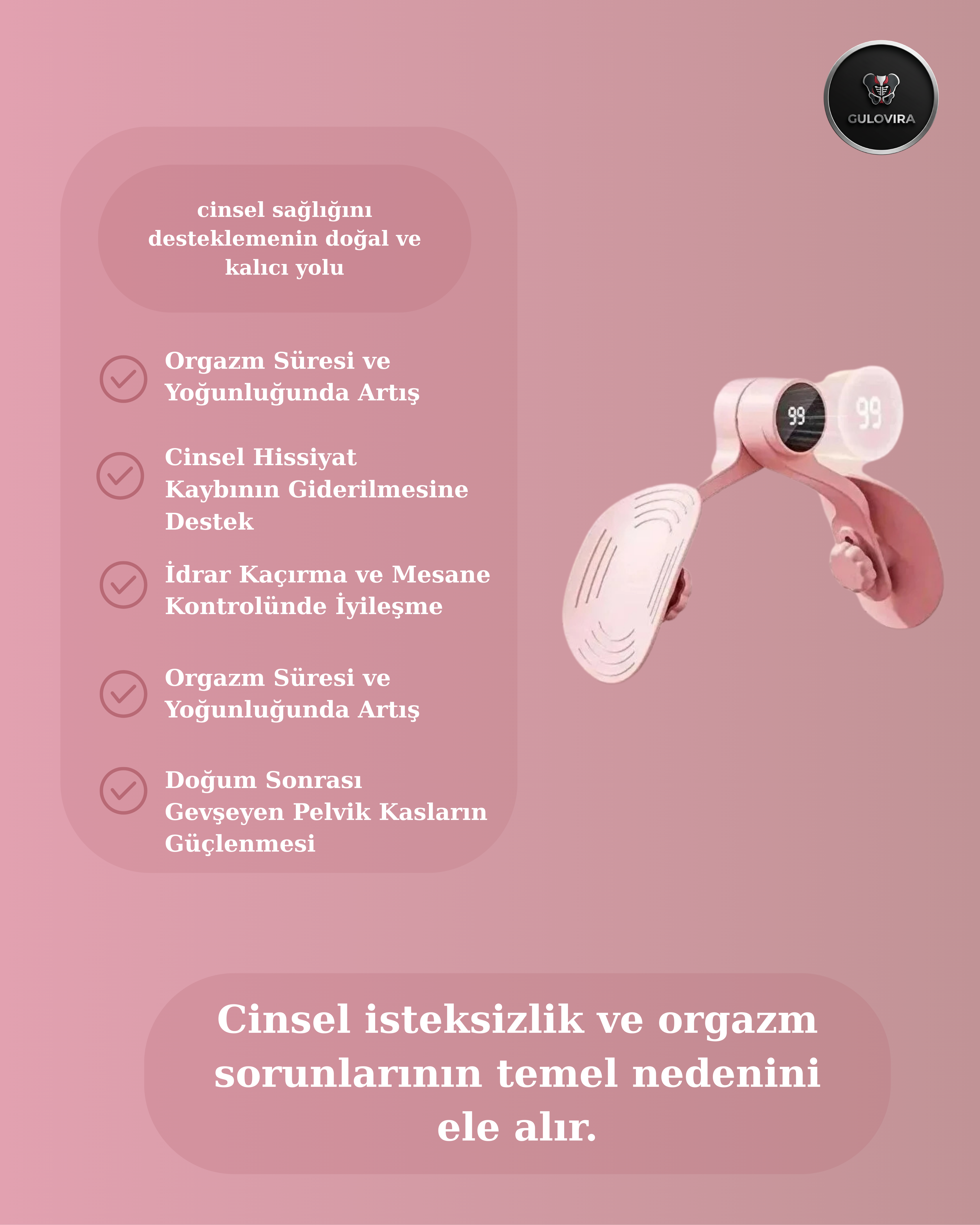 Gulovira • Fem Core – Kegel & Pelvik Egzersiz Aleti